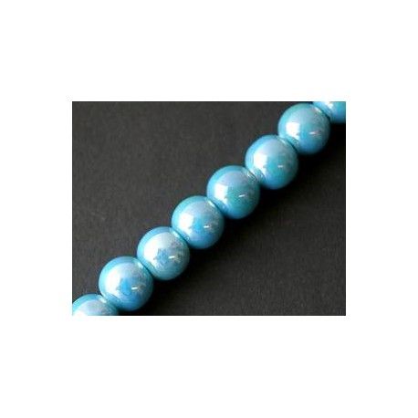 Ronde céramique 12mm TURQUOISE AB x1fil  - 1