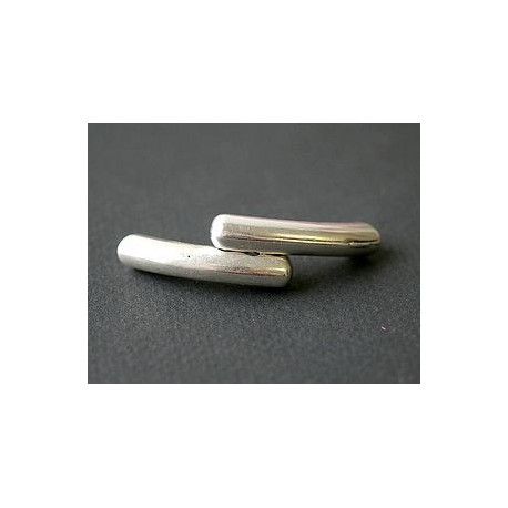 Fermoir tube aimanté 54x14mm ARGENTÉ SATINÉ  - 1