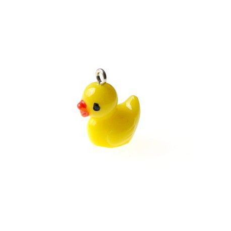 Petit canard résine 20x15mm JAUNE x1  - 1