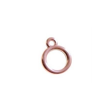 Breloque rond 15.3x12.8mm ROSE GOLD  - 1