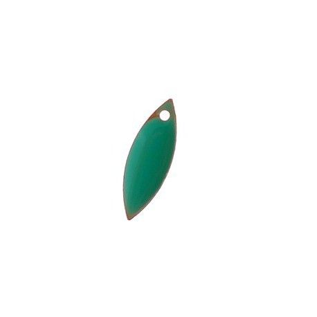 Navette émaillée 17.5x6mm LAGON x2  - 1