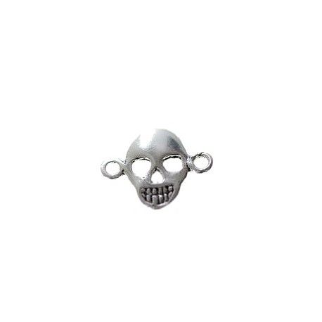 Intercalaire tête de mort 13x10mm ARGENT 925  - 1