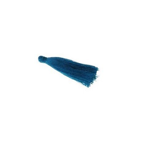 Pompon de fils 40/45mm BLEU CANARD x1  - 1