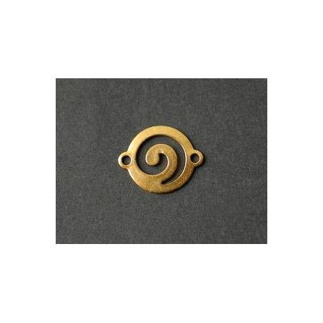 Intercalaire spirale 2 anneaux 8.5x11.5mm DORÉ x1  - 1