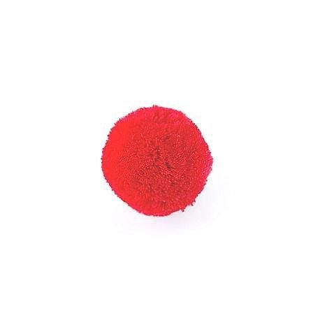 Pompon rond 40mm ROUGE x1  - 1