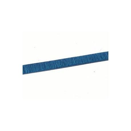 Lanière peau avec poils 5mm CAPRI BLUE x35cm  - 1