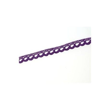 Dentelle croquets 8mm VIOLET x1m  - 1