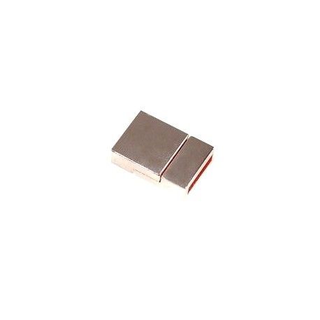 Fermoir aimanté rectangulaire 20x13mm ép 5mm ROSE GOLD x1  - 1