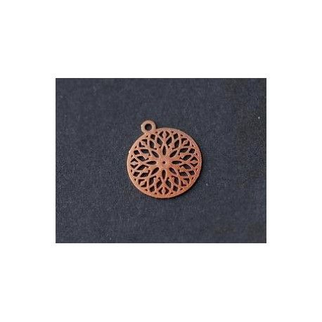 Laser cut mini mandala 14x12 ROSE GOLD x3  - 1