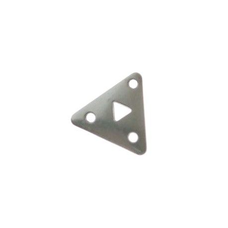 Intercalaire triangle 3 trous 12x11mm ARGENTÉ SATINÉ x3  - 1