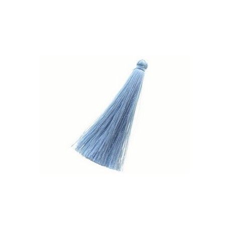 Pompon polyester soyeux 70mm BLUE SHADE  - 1