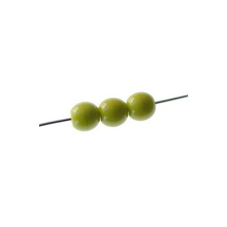 Ronde 6mm PISTACHE OPAQUE x10  - 1