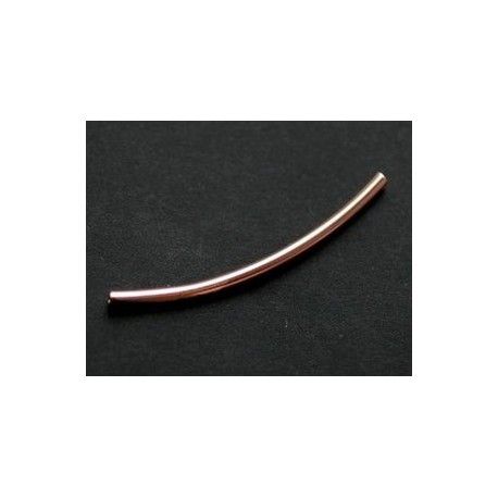 Tube courbé Argent 925 25x1.5mm ROSE GOLD