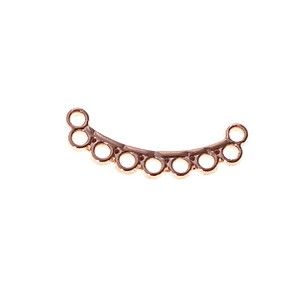 Intercalaire courbé 9 trous 28.5x4.7mm ROSE GOLD x1