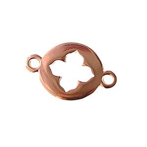 Intercalaire croix indienne 16.3x10.6mm ROSE GOLD x1