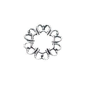 Estampe dentelle trouée 14mm ARGENTÉ VIEILLI