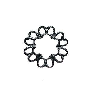 Estampe dentelle trouée 14mm ÉTAIN