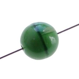 Ronde 10mm Oeil De Tigre VERT x4