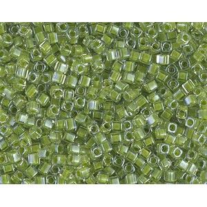 Cube Miyuki 1.8mm 245 Crystal Lime Lined, les +/- 8g