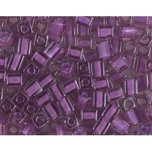 Cube Miyuki 4mm 4SB2650 Light Rose/Violet Inside Color Lined x10g