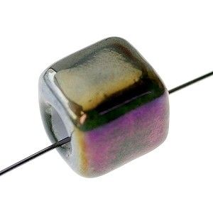 Cube 15x14mm KHAKI AB x2