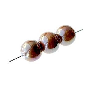 Ronde 12mm LIGHT BROWN AB x3