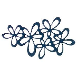 Laser cut cascade de fleurs 34x19mm BLEU x1