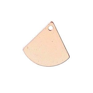 Breloque triangle arrondi 12.5x13mm ROSE GOLD x2