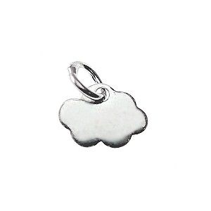 Breloque nuage avec anneau 8.5x6.2mm Argent 925 x1