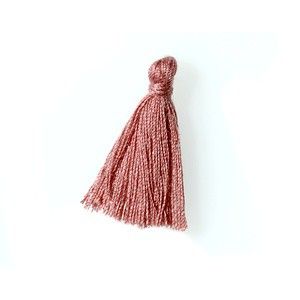 Pompon de fils 25mm VIEUX ROSE x3