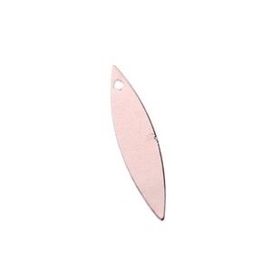 Breloque navette 22 x 5mm ROSE GOLD x2