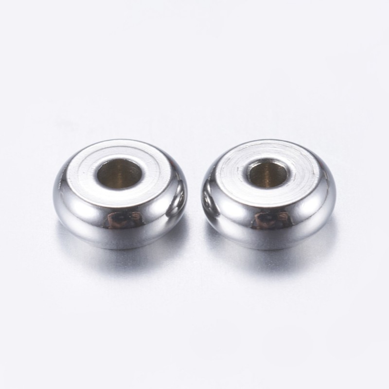 Rondelle lisse 5x2mm acier inoxydable argenté  - 1