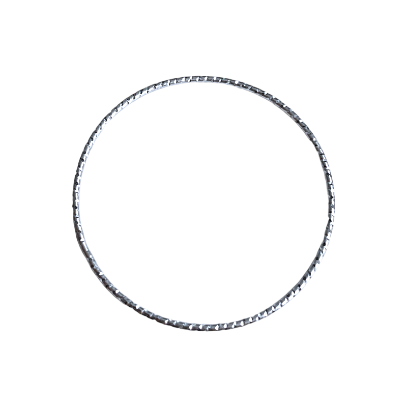 Anneau rond fermé diamanté 35mm Argent 925x1