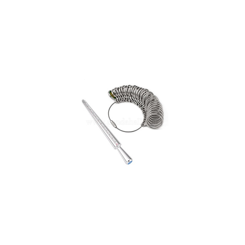 Triboulet + set anneaux- mesure bague en métal X1