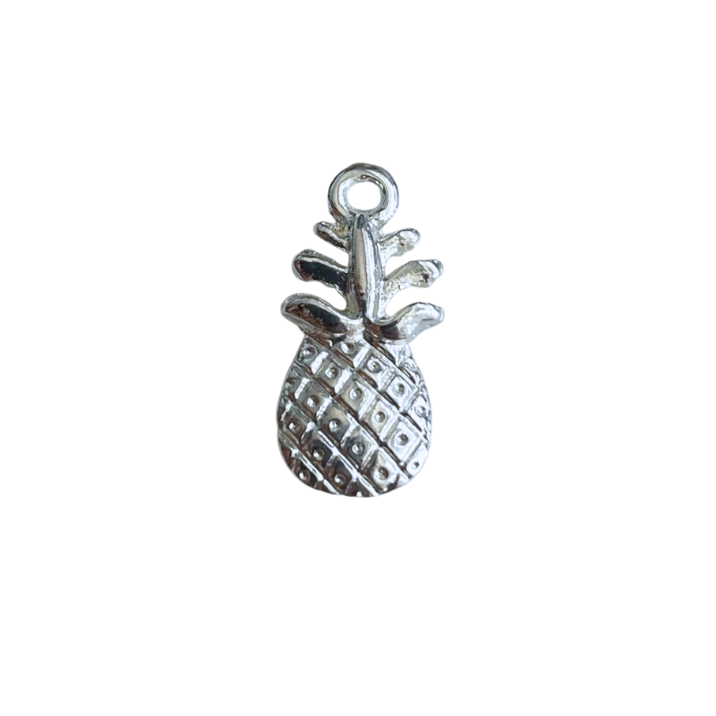 Pendentif en forme d'ananas finition argent 925 10 microns 18x9mm x1