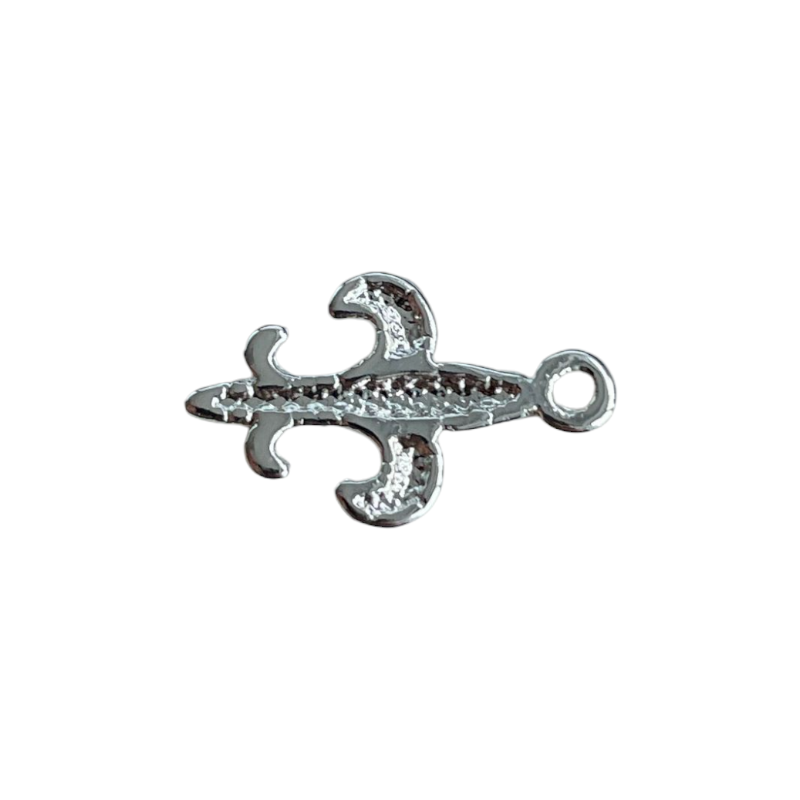 Pendentif fleur de lys en argent 925 10 microns 20x12mm x1