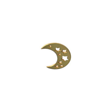 Collier double médaille motif Etoile doré à l'or 18Kt