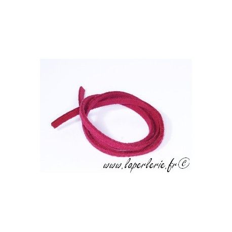 Lanière simili daim 3X1mm RUBY 2m  - 1