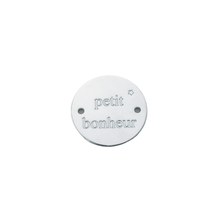bouton acrylique blanc motif petit strass 12 mm vendu par 6