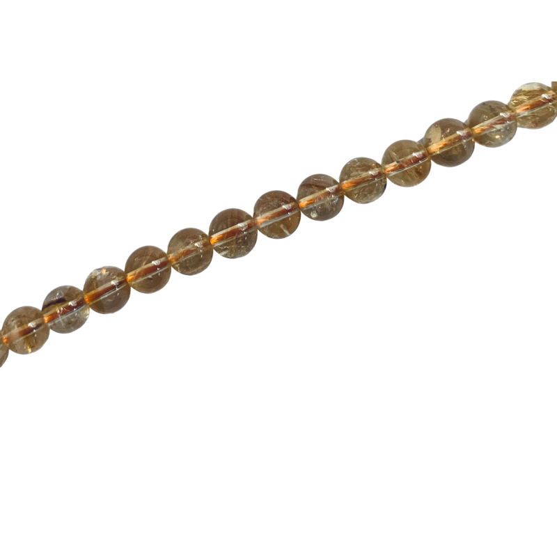 Citrine Ronde 6mm Fil de 40cm X1