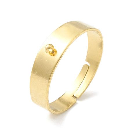 Bague 1 anneau ajustable acier inoxydable 304 dor 18mm X1