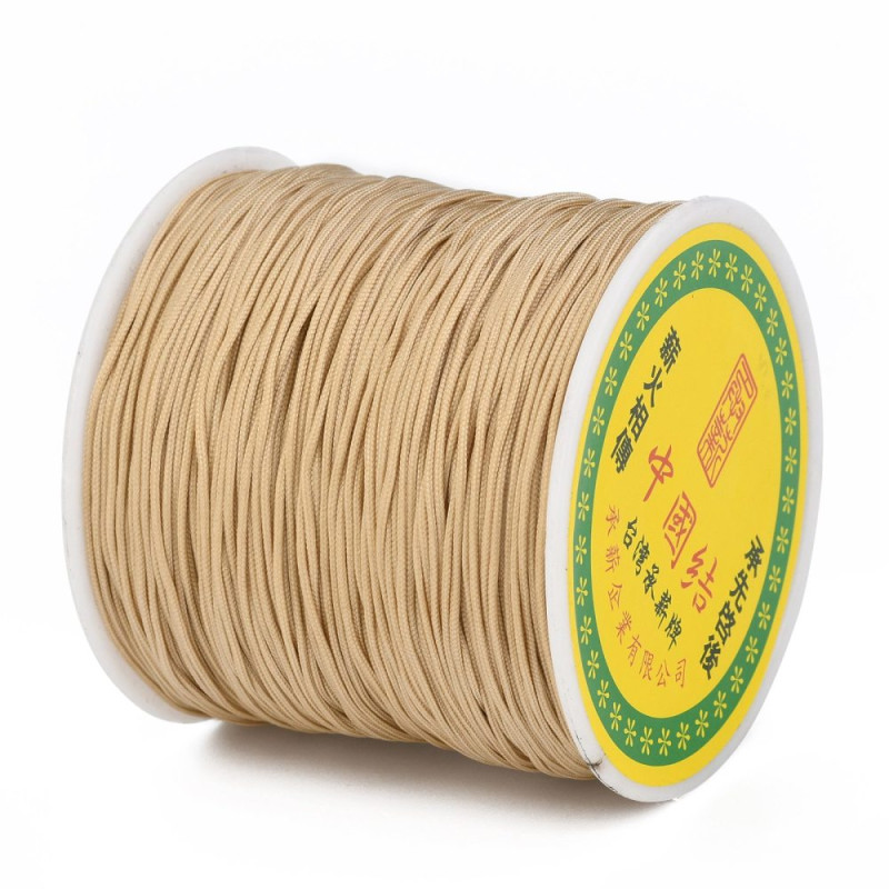 Fil polyester 0.8mm beige x3m