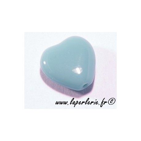 Coeur 11X11mm TURQUOISE x5  - 1