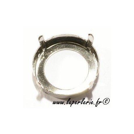 Griffe cabochon rond 1201 27mm ARGENT  - 1