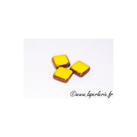 Carré tranche cuivré 8X8mm JAUNE  - 1