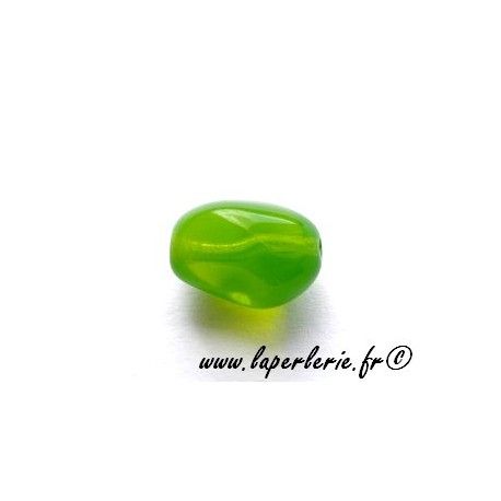 Olive irrégulière 15x11mm  PERIDOT OPAL x3  - 1