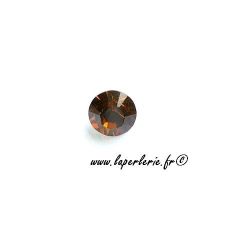 Strass pte diamant 8mm SMOKED TOPAZ x2  - 1