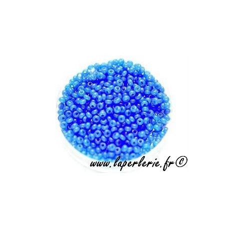 Rocaille 2mm BLEU PERVENCHE OPAL, mesure de 12.5gr environ 500 perles.  - 1