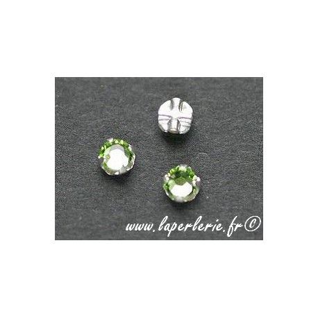 Strass à coudre 3mm  PERIDOT x10  - 1