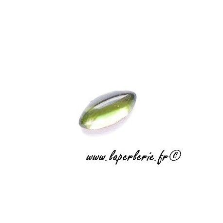 Olive à coller 10x5mm OLIVINE x4  - 1